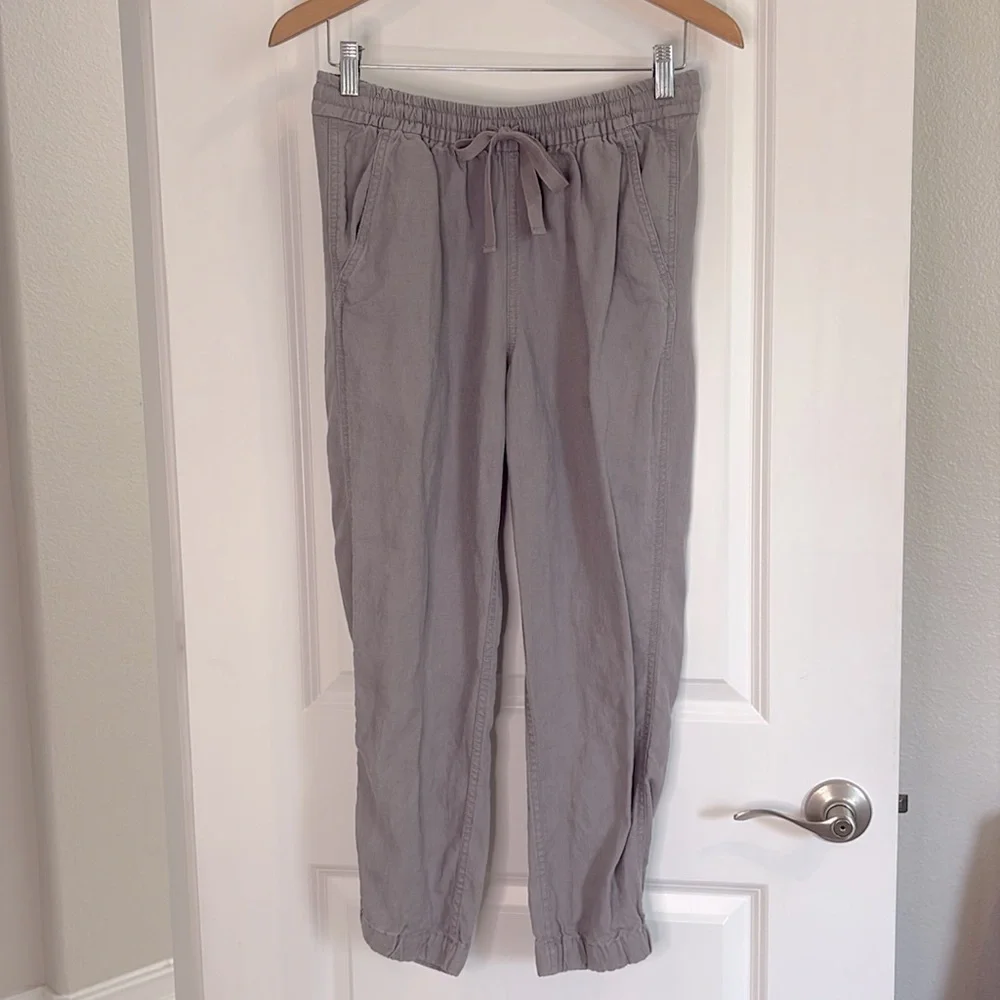 J Crew Point Sur Jogger Pants Linen Blend Size 2 - Picture 2 of 11